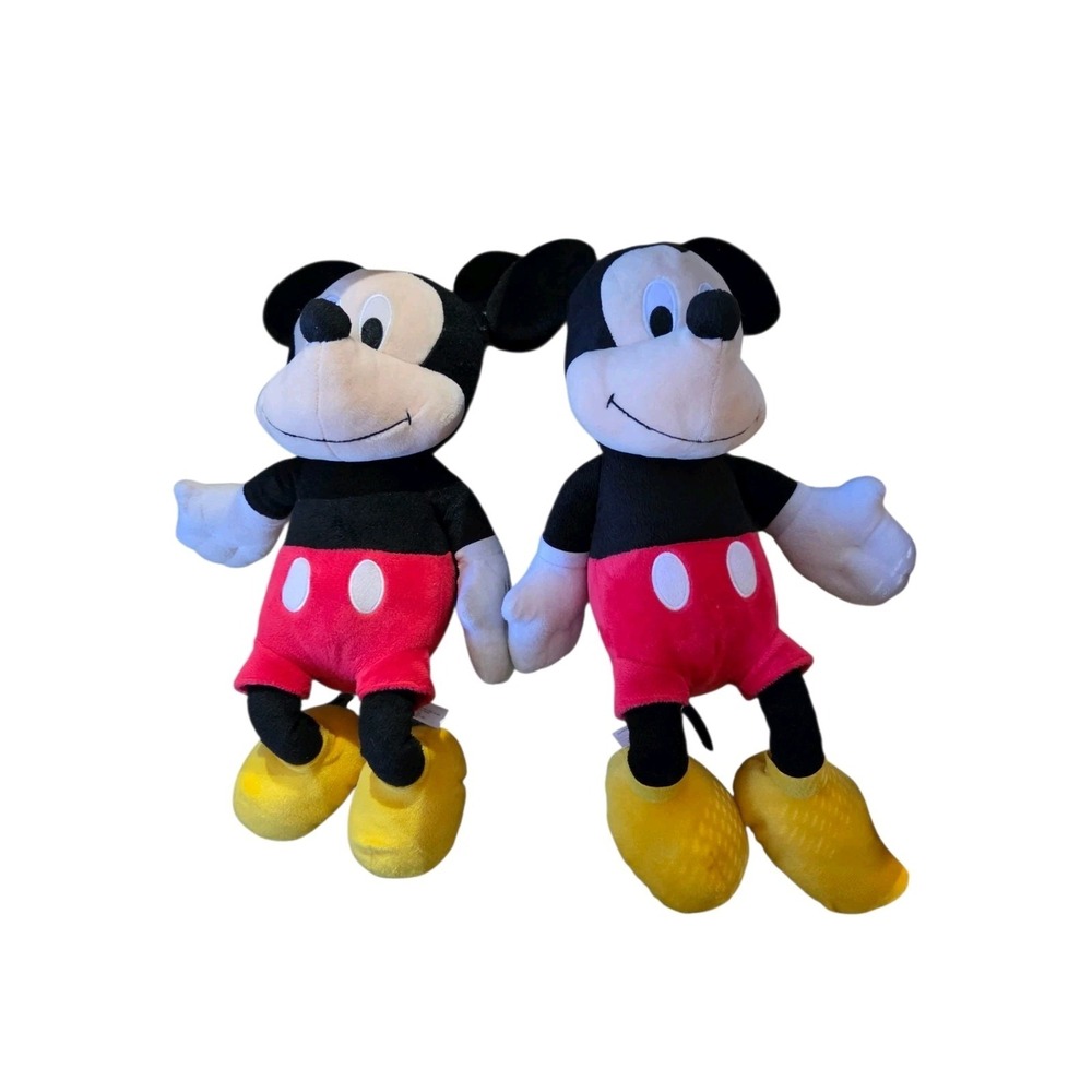 Mickey Mouse Plush Toy Duo - Black, Red, Yellow